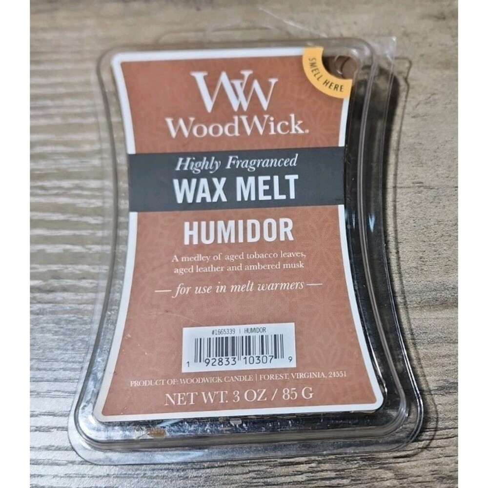 WOODWICK Highly Fragranced HUMIDOR WAX MELTS 3 oz
